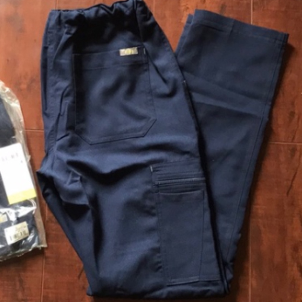 Navy blue figs scrub pants